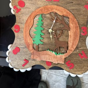 Large Deer Clock